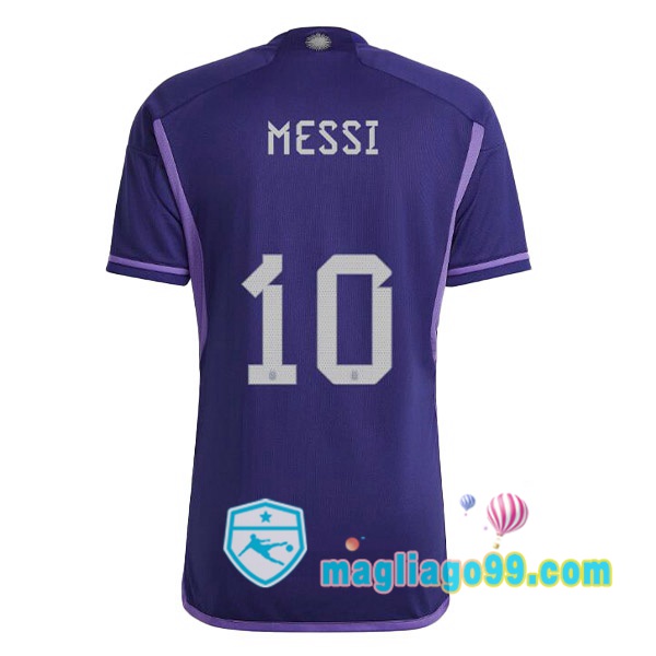 Magliago - Passione Maglie Thai Affidabili Basso Costo Online Shop | Nazionale Maglia Calcio Argentina (MESSI 10) Seconda Porpora 2022/2023