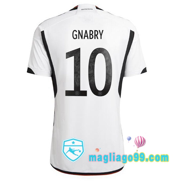 Magliago - Passione Maglie Thai Affidabili Basso Costo Online Shop | Nazionale Maglia Calcio Germania (GNABRY 10) Prima Nero Bianco 2022/2023
