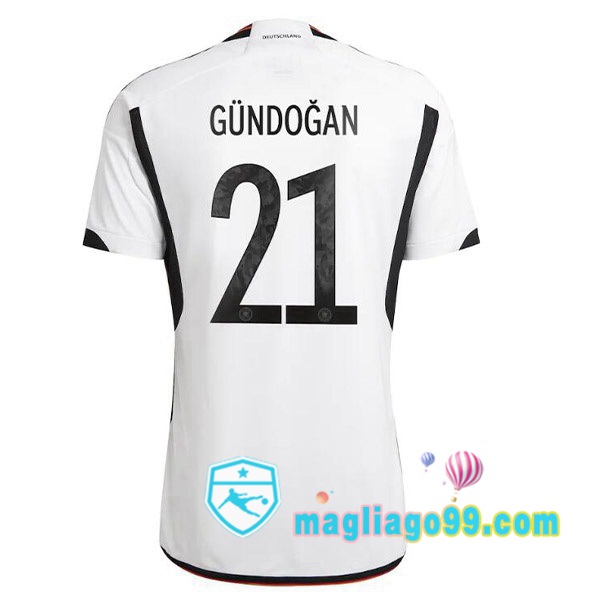 Magliago - Passione Maglie Thai Affidabili Basso Costo Online Shop | Nazionale Maglia Calcio Germania (GÜNDOGAN 21) Prima Nero Bianco 2022/2023