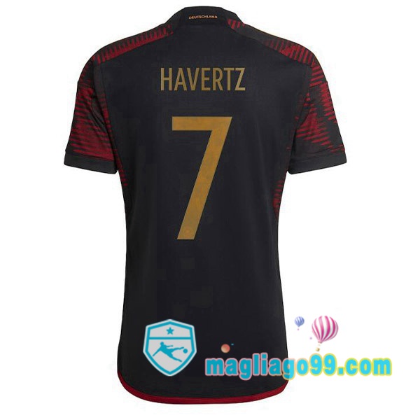 Magliago - Passione Maglie Thai Affidabili Basso Costo Online Shop | Nazionale Maglia Calcio Germania (HAVerdeZ 7) Seconda Nero 2022/2023
