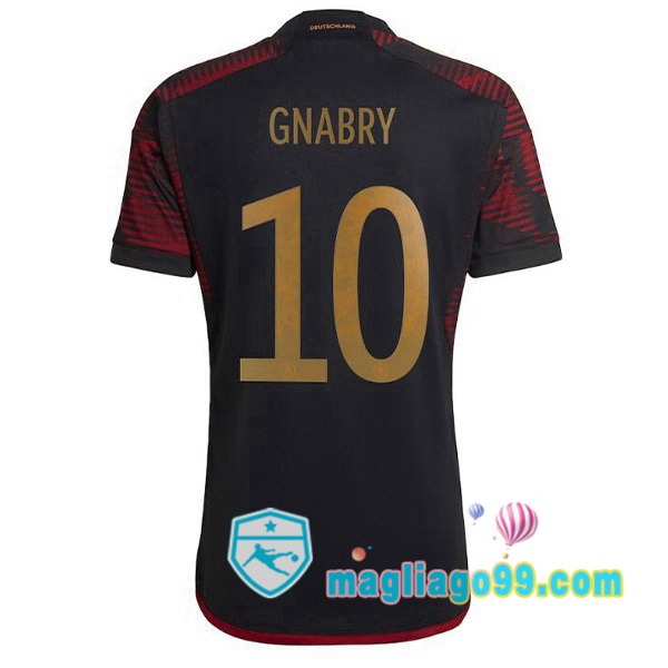 Magliago - Passione Maglie Thai Affidabili Basso Costo Online Shop | Nazionale Maglia Calcio Germania (GNABRY 10) Seconda Nero 2022/2023