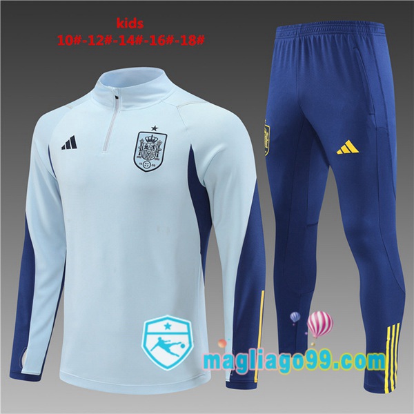 Magliago - Passione Maglie Thai Affidabili Basso Costo Online Shop | Tuta da Allenamento Spagna Bambino Blu 2022/2023