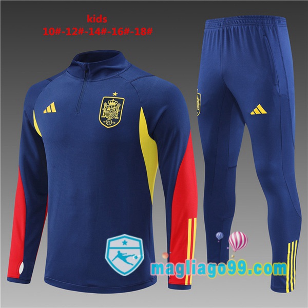 Magliago - Passione Maglie Thai Affidabili Basso Costo Online Shop | Tuta da Allenamento Spagna Bambino Blu Royal 2022/2023