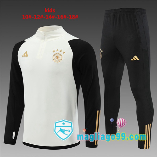 Magliago - Passione Maglie Thai Affidabili Basso Costo Online Shop | Tuta da Allenamento Germania Bambino Bianco Nero 2022/2023
