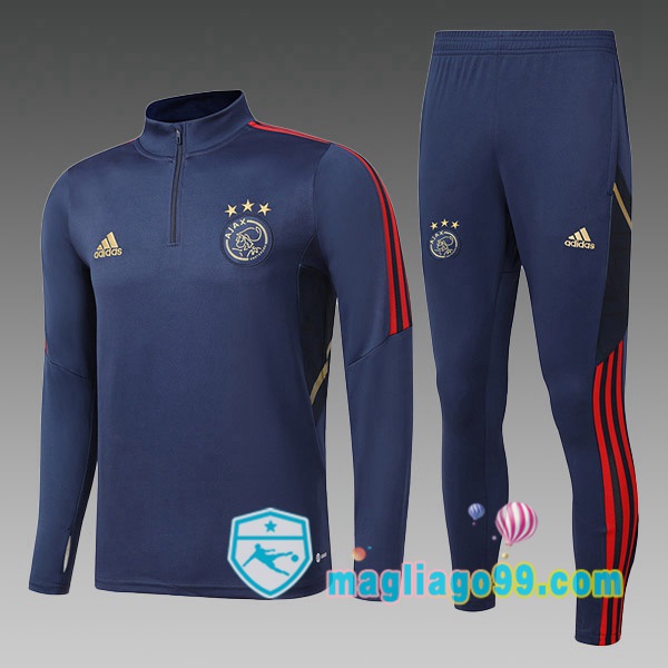 Magliago - Passione Maglie Thai Affidabili Basso Costo Online Shop | Tuta da Allenamento AFC Ajax Bambino Blu Royal 2022/2023