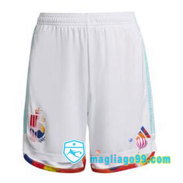 Magliago - Passione Maglie Thai Affidabili Basso Costo Online Shop | Pantalonici Da Calcio Belgio Seconda Bianco 2022/2023