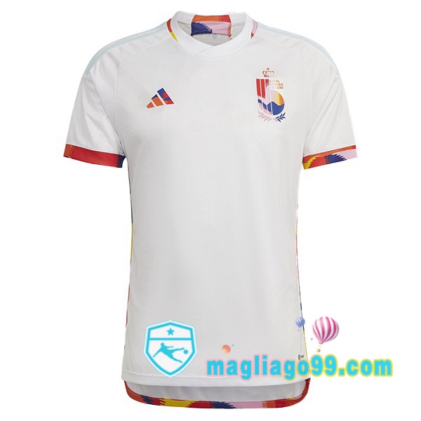 Magliago - Passione Maglie Thai Affidabili Basso Costo Online Shop | Nazionale Maglia Calcio Belgio Seconda Bianco Coppa del Mondo 2022