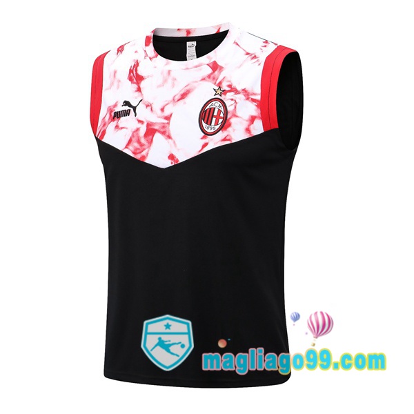 Magliago - Passione Maglie Thai Affidabili Basso Costo Online Shop | Gilet Calcio AC Milan Nero Bianco 2022/2023