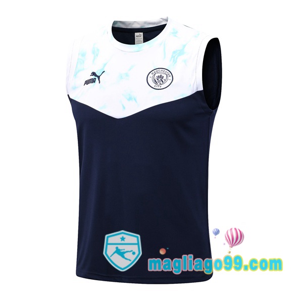 Magliago - Passione Maglie Thai Affidabili Basso Costo Online Shop | Gilet Calcio Manchester City Blu Bianco 2022/2023