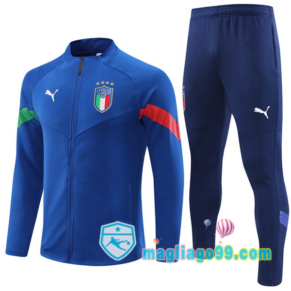 Magliago - Passione Maglie Thai Affidabili Basso Costo Online Shop | Giacca Da Allenamento Italia Blu 2022/2023