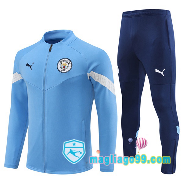 Magliago - Passione Maglie Thai Affidabili Basso Costo Online Shop | Giacca Da Allenamento Manchester City Blu 2022/2023