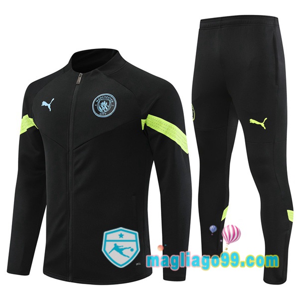 Magliago - Passione Maglie Thai Affidabili Basso Costo Online Shop | Giacca Da Allenamento Manchester City Nero 2022/2023