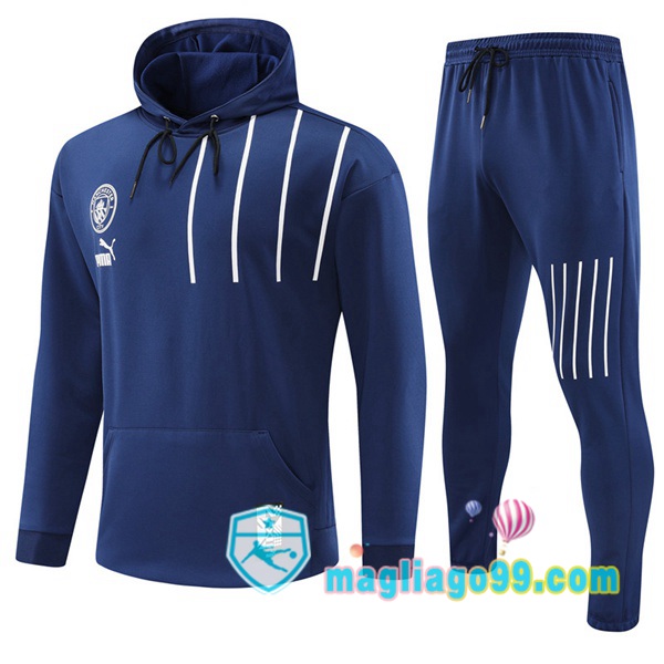 Magliago - Passione Maglie Thai Affidabili Basso Costo Online Shop | Giacca Con Cappuccio Manchester City Blu Royal 2022/2023