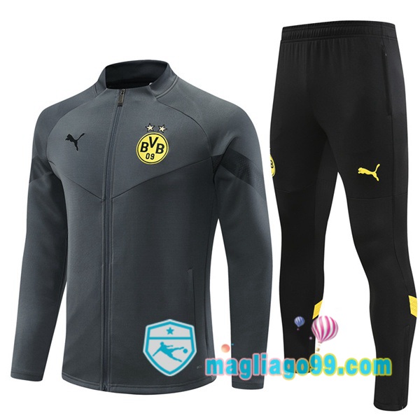 Magliago - Passione Maglie Thai Affidabili Basso Costo Online Shop | Giacca Da Allenamento Dortmund BVB Grigio 2022/2023