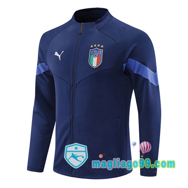 Magliago - Passione Maglie Thai Affidabili Basso Costo Online Shop | Giacca Da Allenamento Italia Blu Royal 2022/2023