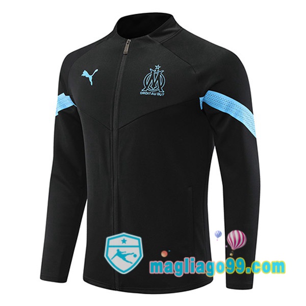 Magliago - Passione Maglie Thai Affidabili Basso Costo Online Shop | Giacca Da Allenamento Marsiglia OM Nero 2022/2023
