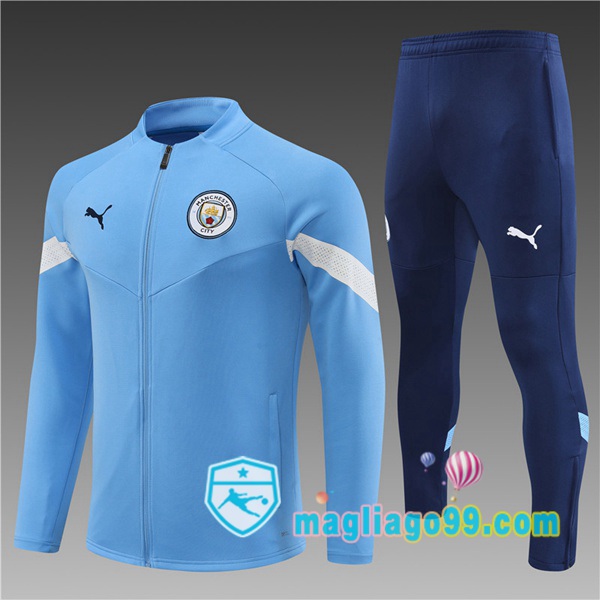 Magliago - Passione Maglie Thai Affidabili Basso Costo Online Shop | Giacca Da Allenamento Manchester City Bambino Blu 2022/2023