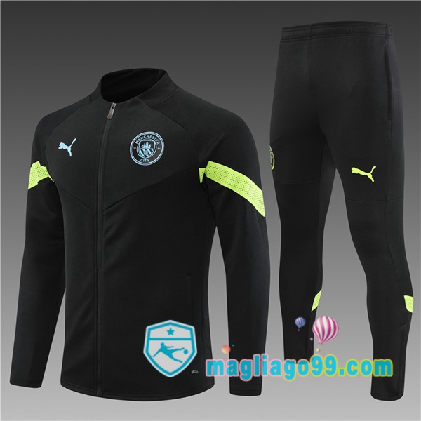 Magliago - Passione Maglie Thai Affidabili Basso Costo Online Shop | Giacca Da Allenamento Manchester City Bambino Nero 2022/2023