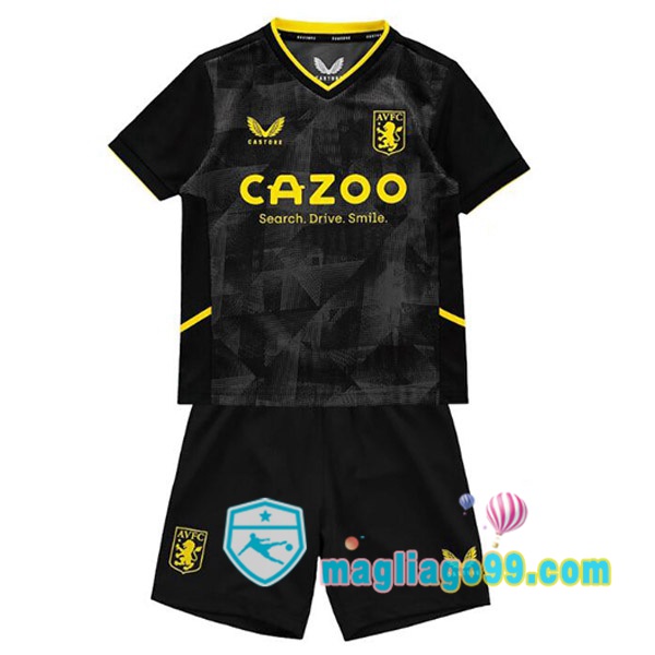 Magliago - Passione Maglie Thai Affidabili Basso Costo Online Shop | Maglia Aston Villa Bambino Terza Nero 2022/2023