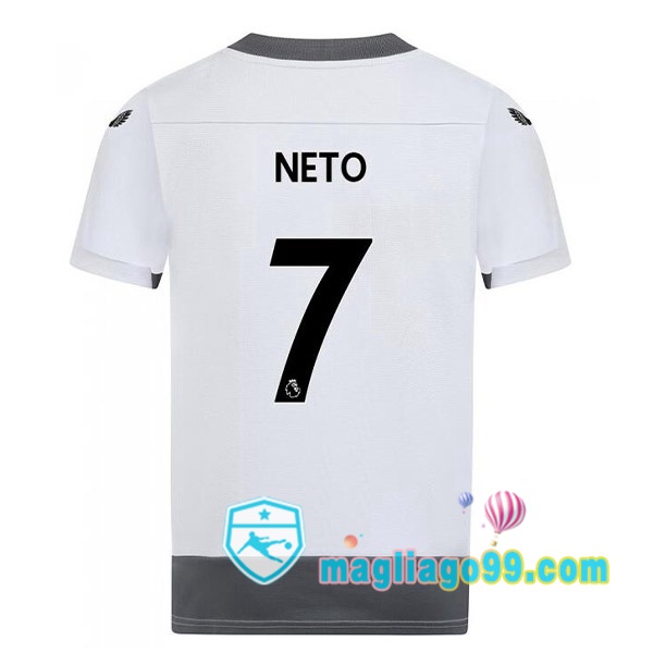 Magliago - Passione Maglie Thai Affidabili Basso Costo Online Shop | Maglia Wolves (NETO 7) Terza Bianco Grigio 2022/2023
