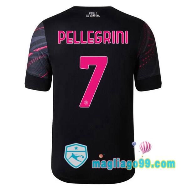 Magliago - Passione Maglie Thai Affidabili Basso Costo Online Shop | Maglia AS Roma (PELLEGRINI 7) Terza Nero 2022/2023