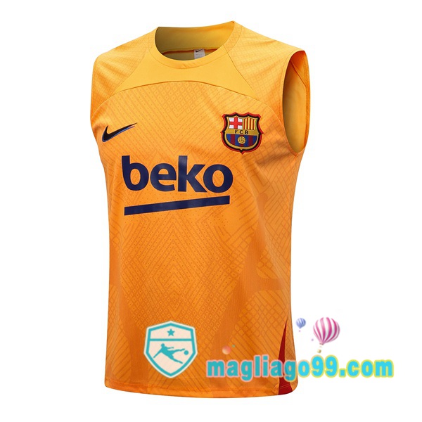 Magliago - Passione Maglie Thai Affidabili Basso Costo Online Shop | Gilet Calcio FC Barcellona Arancione 2022/2023
