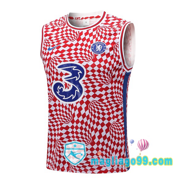 Magliago - Passione Maglie Thai Affidabili Basso Costo Online Shop | Gilet Calcio FC Chelsea Rosso Bianco 2022/2023