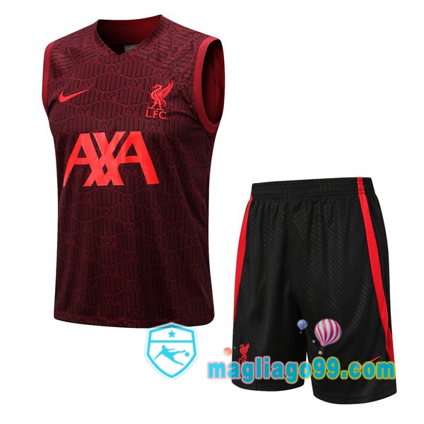 Magliago - Passione Maglie Thai Affidabili Basso Costo Online Shop | Gilet Calcio FC Liverpool + Shorts Rosso 2022/2023