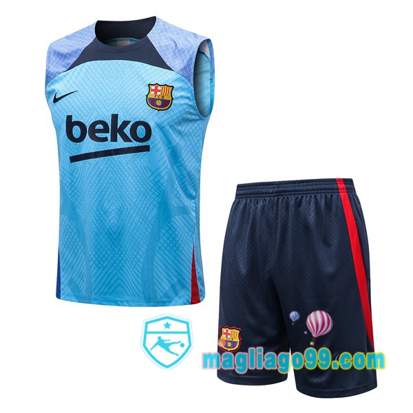 Magliago - Passione Maglie Thai Affidabili Basso Costo Online Shop | Gilet Calcio FC Barcellona + Shorts Blu 2022/2023