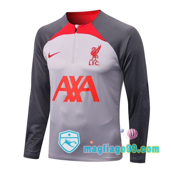 Magliago - Passione Maglie Thai Affidabili Basso Costo Online Shop | Felpe Allenamento FC Liverpool Grigio 2022/2023