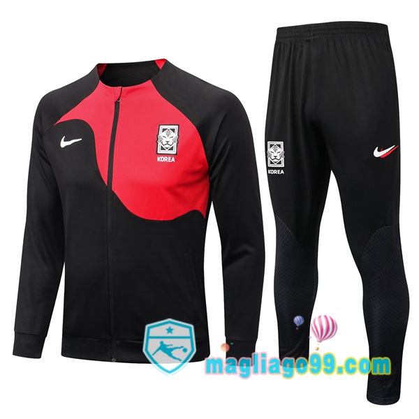 Magliago - Passione Maglie Thai Affidabili Basso Costo Online Shop | Giacca Da Allenamento Corea Nero Rosso 2022/2023