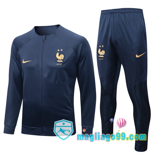 Magliago - Passione Maglie Thai Affidabili Basso Costo Online Shop | Giacca Da Allenamento Francia Blu Royal 2022/2023