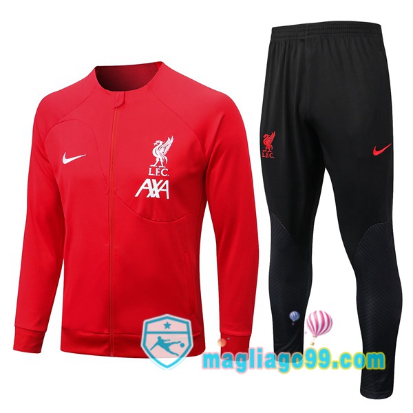 Magliago - Passione Maglie Thai Affidabili Basso Costo Online Shop | Giacca Da Allenamento FC Liverpool Rosso 2022/2023