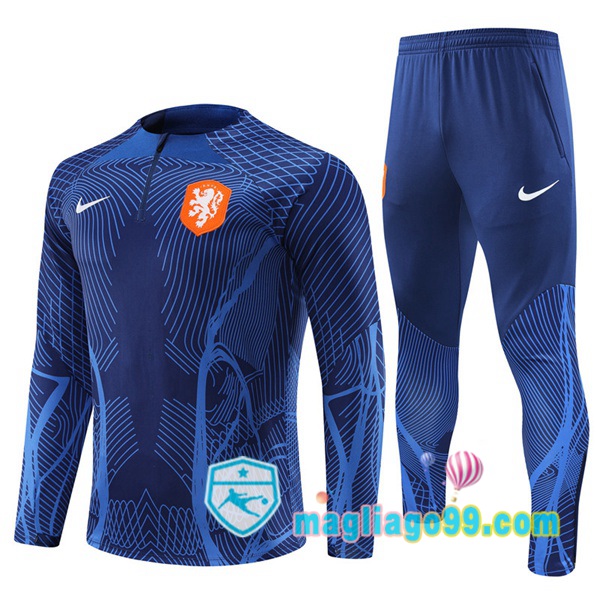Magliago - Passione Maglie Thai Affidabili Basso Costo Online Shop | Tuta da Allenamento Paesi Bassi Blu Royal 2022/2023