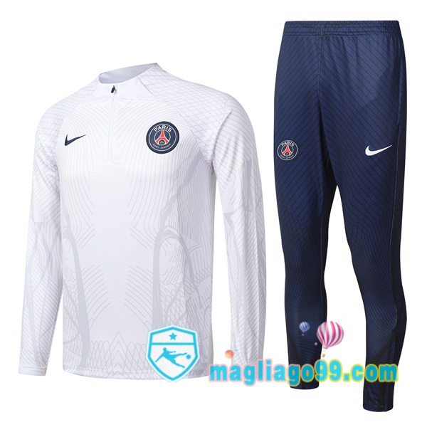 Magliago - Passione Maglie Thai Affidabili Basso Costo Online Shop | Tuta da Allenamento Paris PSG Bianco 2022/2023