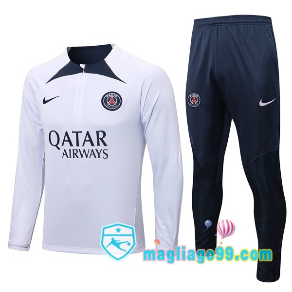 Magliago - Passione Maglie Thai Affidabili Basso Costo Online Shop | Tuta da Allenamento Paris PSG Bianco 2022/2023