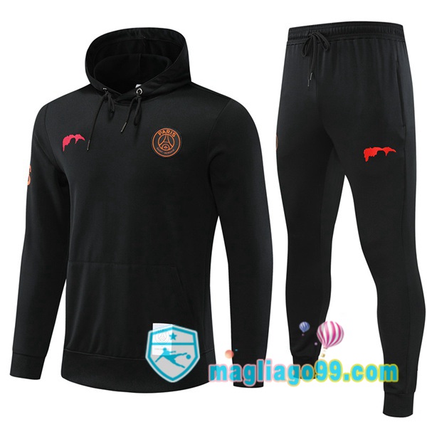 Magliago - Passione Maglie Thai Affidabili Basso Costo Online Shop | Giacca Con Cappuccio Paris PSG Nero 2022/2023