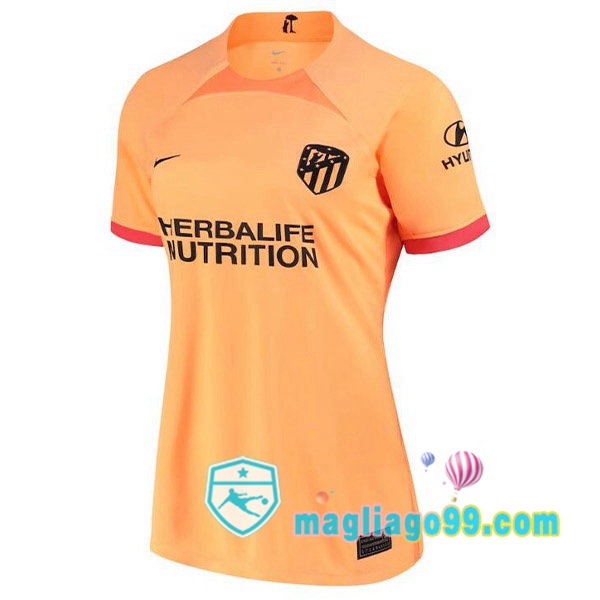 Magliago - Passione Maglie Thai Affidabili Basso Costo Online Shop | Maglia Atletico Madrid Donna Terza Arancione 2022/2023