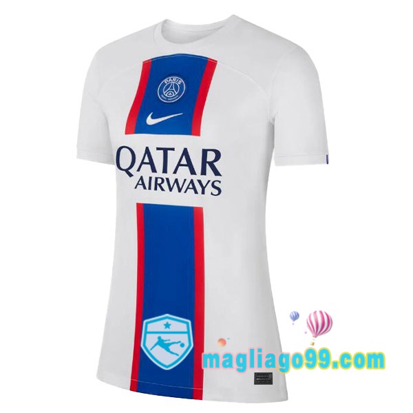 Magliago - Passione Maglie Thai Affidabili Basso Costo Online Shop | Maglia Paris PSG Donna Terza Bianco 2022/2023