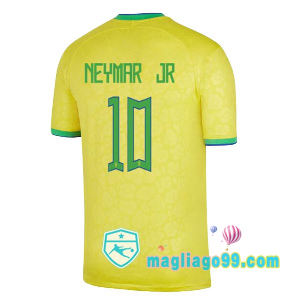 Magliago - Passione Maglie Thai Affidabili Basso Costo Online Shop | Nazionale Maglia Calcio Brasile (NEYMAR JR 10) Prima Giallo Coppa del Mondo 2022