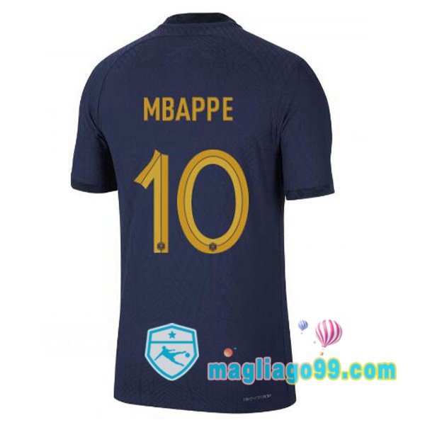 Magliago - Passione Maglie Thai Affidabili Basso Costo Online Shop | Nazionale Maglia Calcio Francia (MBAPPE 10) Prima Blu Royal Coppa del Mondo 2022
