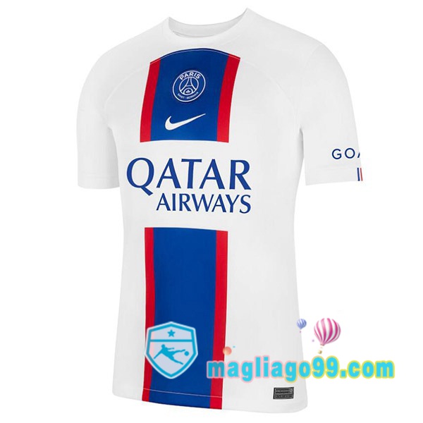 Magliago - Passione Maglie Thai Affidabili Basso Costo Online Shop | Maglia Paris PSG Terza Bianco Blu 2022/2023