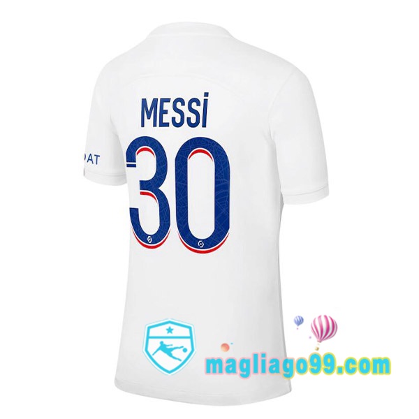 Magliago - Passione Maglie Thai Affidabili Basso Costo Online Shop | Maglia Paris PSG (MESSI 30) Terza Bianco 2022/2023