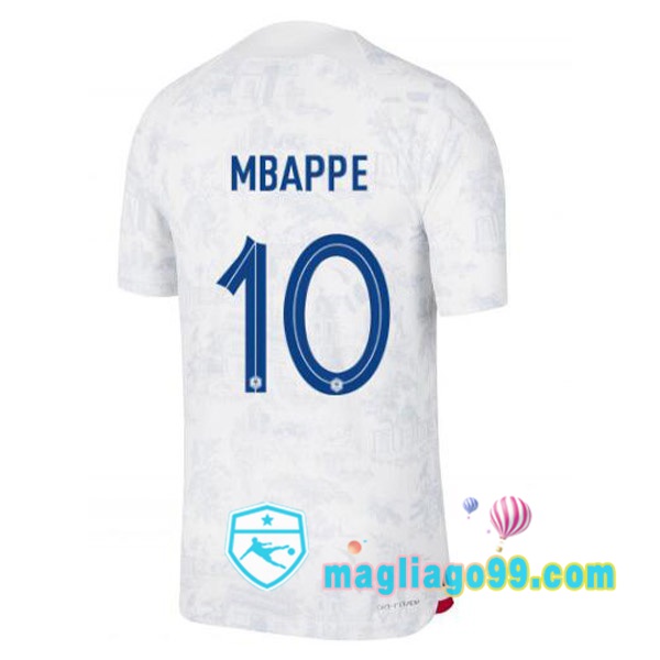 Magliago - Passione Maglie Thai Affidabili Basso Costo Online Shop | Nazionale Maglia Calcio Francia (MBAPPE 10) Seconda Bianco 2022/2023