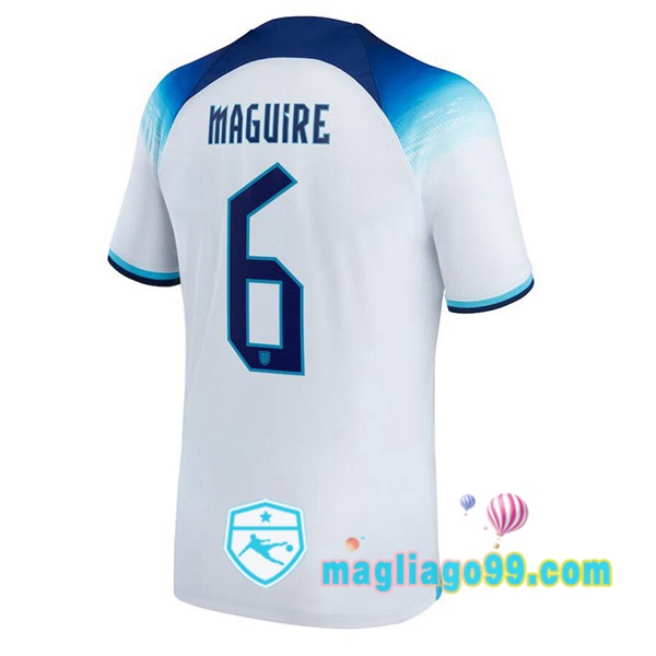 Magliago - Passione Maglie Thai Affidabili Basso Costo Online Shop | Nazionale Maglia Calcio Inghilterra (MAGUIRE 6) Prima Bianco 2022/2023
