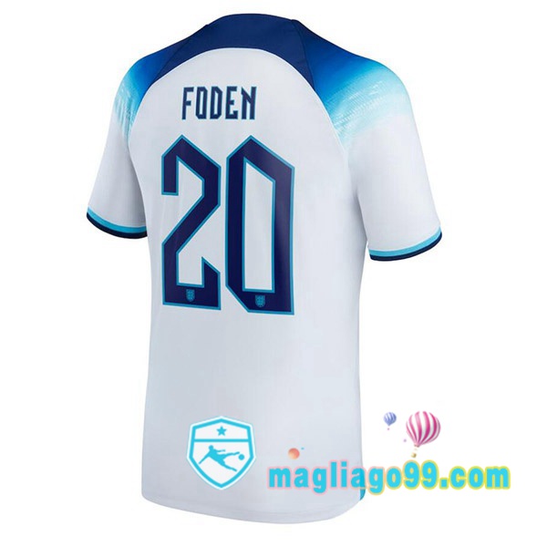 Magliago - Passione Maglie Thai Affidabili Basso Costo Online Shop | Nazionale Maglia Calcio Inghilterra (FODEN 20) Prima Bianco 2022/2023
