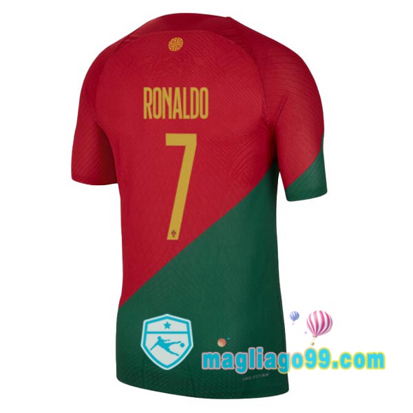 Magliago - Passione Maglie Thai Affidabili Basso Costo Online Shop | Nazionale Maglia Calcio Portogallo (RONALDO 7) Prima Rosso Verde 2022/2023