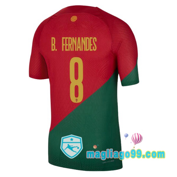 Magliago - Passione Maglie Thai Affidabili Basso Costo Online Shop | Nazionale Maglia Calcio Portogallo (J. MOUTINHO 8) Prima Rosso Verde 2022/2023