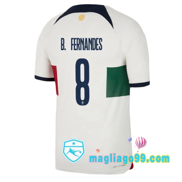 Magliago - Passione Maglie Thai Affidabili Basso Costo Online Shop | Nazionale Maglia Calcio Portogallo (J. MOUTINHO 8) Seconda Bianco Rosso 2022/2023
