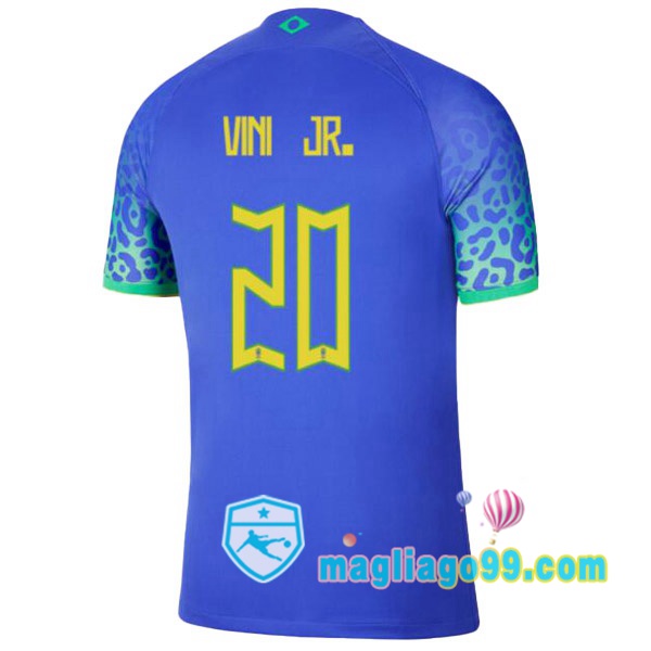 Magliago - Passione Maglie Thai Affidabili Basso Costo Online Shop | Nazionale Maglia Calcio Brasile (VINI JR. 20) Seconda Blu 2022/2023